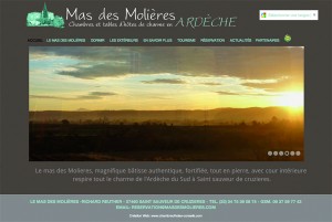 Exemple de site Internet - Le Mas des Molières
